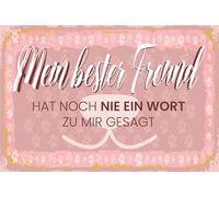 vianmo Plaque en tôle - 18 x 12 cm - Avec inscription « Mein bester Freund hat noch nie »