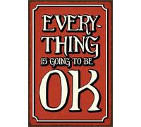 vianmo Plaque en tôle 18x12 cm every Thing is going to be OK rotes Déco Cadeau Panneau