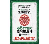 vianmo Plaque en tôle 18x12 cm Männer Fußball Helden Rugby Götter Dart Déco Cadeau Panneau