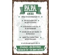 vianmo Plaque en tôle 18x12 cm PAPA GmbH Serviceleistungen aller Art Déco Cadeau Panneau