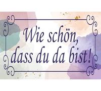 vianmo Plaque en tôle 20 x 30 cm avec inscription en allemand « wie schön dass du da bist »