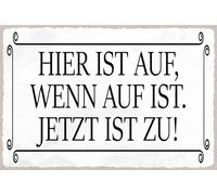 vianmo Plaque en tôle 20x30 cm hier ist auf wenn auf ist jetzt Déco Cadeau Panneau