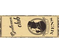 vianmo Plaque en tôle 27x10 cm Gentlemen´s Club only for mens Déco Cadeau Panneau