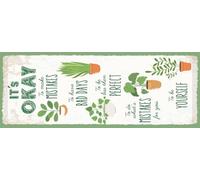 vianmo Plaque en tôle 27x10 cm It is ok to make mistakes Déco Cadeau Panneau