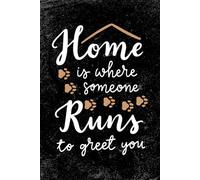 vianmo Plaque en tôle 30x20 cm Home is where someone runs to greet you Déco Cadeau Panneau