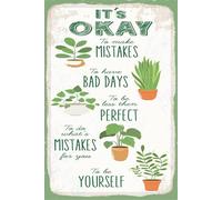 vianmo Plaque en tôle 30x20 cm It is ok to make mistakes Déco Cadeau Panneau