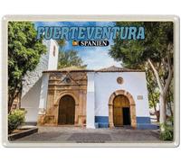 vianmo Plaque en tôle 30x40 cm Fuerteventura Spanien Iglesia Nuestra Déco Cadeau Bois Panneau