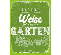 vianmo Plaque en tôle 40x30 cm Dumme rennen Weise gehen in den Garten Deko Schild Déco Cadeau Panneau