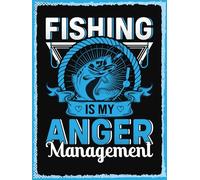 vianmo Plaque en tôle 40x30 cm fishing is my anger management Schild Déco Cadeau Panneau