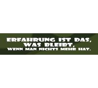 vianmo Plaque en tôle de 10 x 46 cm avec inscription en allemand "Experience ist das was bleibt dase"