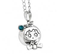 Vianney Bijoux Bijou Bola de Grossesse « La Pause Biberon de Mon Petit Trésor» - Pendentif Carillon avec Cristal - Chaîne Ajustable tout au long de la Grossesse