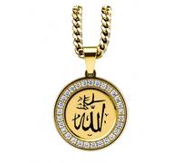 Vianney Bijoux Pendentif orné d'une calligraphie arabe traditionnelle représentant les noms « Allah » et « Muhammad » MI11