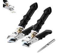Vianys/Graddi/Goowebs/Glosrity/Solymall Stainless Steel Nail Clippers, Double Configuration of Oblique and Flat Mouth, 180 Degree (2pcs-Mix)