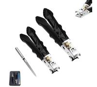Vianys OrthoClip, Clipmaster Pro, nouveau coupe-ongles biseauté anti-éclaboussures, coupe-ongles portable, coupe-ongles à ouverture de mâchoire avec long manche, coupe-ongles for les ongles épais des