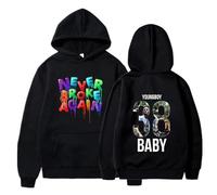 Viaopo Sweat À Capuche Pullover Décontracté Vêtements De Sport avec Poches Singer YoungBoy Never Broke Again Streetstyle Hip-hop Impression Sports Sweatshirt XS-4XL-Black||4X_l
