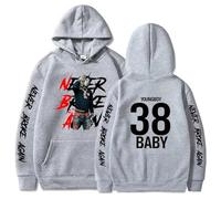 Viaopo Sweat À Capuche Streetstyle Hip-hop Impression Sports Sweatshirt Singer YoungBoy Never Broke Again Pullover Décontracté Vêtements De Sport avec Poches XS-4XL-Grey||x_l