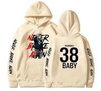 Viaopo Sweat À Capuche Streetstyle Hip-hop Impression Sports Sweatshirt Singer YoungBoy Never Broke Again Pullover Décontracté Vêtements De Sport avec Poches XS-4XL-Khaki||s