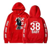 Viaopo Sweat À Capuche Streetstyle Hip-hop Impression Sports Sweatshirt Singer YoungBoy Never Broke Again Pullover Décontracté Vêtements De Sport avec Poches XS-4XL-Red||x_l