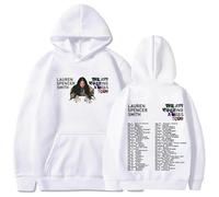 Viaopo Sweatshirt Molleton Ample, Haut pour Homme Sweat À Capuche Chanteur Lauren Spencer Smith Impression Sports Sweatshirt Hommes Et Femmes XS-4XL-White||m