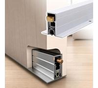 Viaoragiosa Bas de Porte Automatique Plinthe,Joint de Bas de Porte Automatique Dissimulé,Joint de Seuil de Porte à Descente Automatique Réglable,insonorisation,pour Portes Résidentielles,Commerciale