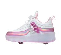 Viaoragiosa Baskets Patinage à Roues RéTractables,Chaussures Sport roulettes pour Enfants,Chaussures De Sport Doubles Roues,Doux AgréAble sur La Peau,Parfait Au Quotidien