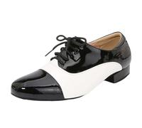 Viaoragiosa Chaussures De Danse De Salon pour Hommes,Chaussures De Danse Latine Homme à Lacets,Chaussures De Danse Latine pour Homme,Noir,Rouge,Talons Bas,2cm,pour Standard Salsa Ballroom