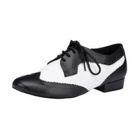 Viaoragiosa Chaussures De Danse Latine pour Homme,Chaussures De Danse De Salon pour Hommes,Chaussures De Danse à Lacets pour Hommes,Noir,Blanche,Talons Bas,pour Standard Salsa Ballroom Tango