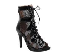 Viaoragiosa Danse De Salon Heels,Bottes De Danse Latine à Talons Hauts,Latine Bottines,Ont Un Toucher éLevé,AntidéRapante Et Silencieuse,Danse De Salon La Salsa Rapide Swing Disco Tango Danse
