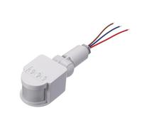 VIAPUICE Détecteur de mouvement extérieur, détecteur de mouvement micro-ondes de rechange AC110-240 V 180 ° sensibilité réglable 5S-6 min retardateur minuteur trou 16 mm pour projecteur de sécurité