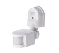VIAPUICE Détecteur de mouvement extérieur, détecteur de mouvement micro-ondes de rechange DC24 V 180 ° sensibilité réglable 10 S-7 min retardateur pour projecteur de sécurité éclairage LED, blanc