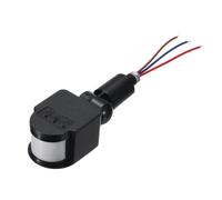 VIAPUICE Détecteur de mouvement extérieur, détecteur de mouvement micro-ondes de rechange DC24 V 180 ° sensibilité réglable 5S-6 min retardateur minuteur trou 10 mm pour projecteur de sécurité