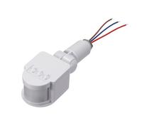 VIAPUICE Détecteur de mouvement extérieur, détecteur de mouvement micro-ondes de rechange DC24 V 180 ° sensibilité réglable 5S-6 min retardateur minuteur trou 16 mm pour projecteur de sécurité