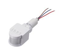 VIAPUICE Détecteur de mouvement extérieur, détecteur de mouvement micro-ondes de rechange DC24 V 180 ° sensibilité réglable 5S-6 min retardateur minuteur trou 10 mm pour projecteur de sécurité