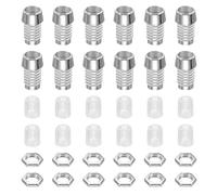VIAPUICE Lot de 60 supports de diodes électroluminescentes à LED de 3 mm, support de montage en plastique chromé, écrous pour projets de bricolage électroniques, panneau d'affichage, indicateur