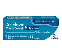 Viatris Aciclovir 5% Crème Flacon Pompe 2g