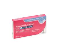 Viatris Borax/Acide Borique 12mg/18mg/ml Boite de 10 unidoses de 5ml