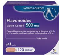 Viatris Conseil Flavonoïdes 500mg Jambes Lourdes 120 Comprimés Pelliculés