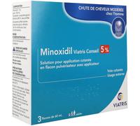 Viatris Conseil Minoxidil 5% Solution Application Cutanée Flacons 3x60ml