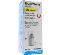 Viatris Ibuprofène 20mg/ml Enfants Et Nourrissons Sans Sucre Suspension Buvable Flacon 200ml