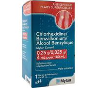 Viatris Sas France Antiseptique Plaies Superficielles Solution Application Locale Flacon 50ml