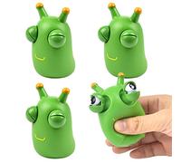 Vibbang 4 Pièces Jouets Anti-Stress, Jouet De Compression De Ver, Jouet De Pincement De Ver d'herbe, Jouets À Presser Les Yeux Qui Sautent, Soulage L'anxiété pour Enfants et Les Adultes