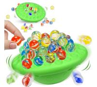 Vibbang Balance Glass Marbles for Kids, Jeux de Logique, Jeux D'équilibre pour Enfants, avec 60 Billes Colorées, Jeux Educatif pour Enfants de Plus de 3 Ans, pour 1 à 4 Personnes Jeu d'esprit