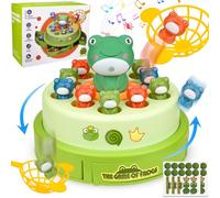 Vibbang Jouet de Grenouille Sauteuse, Jeu de Catapulte de Grenouille, Plateau Tournant de Grenouille D'éjection de Dessin Animé Multi-Personnes, Catapult Frog Turntable, Jumping Frog Toy (A)