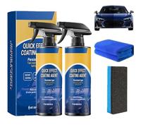 Vibbang Quick Effect Coating Agent, 2Pièces Quick Effect Coating Agent for Car, Spray de Revêtement de Voiture Protection 3 en 1, Éliminateur de Rayures pour Voiture, Spray de Revêtement de Protection
