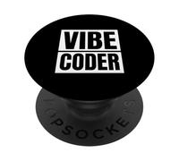 Vibe Coder Minimalist Tech IA Intelligence Artificielle PopSockets PopGrip Adhésif