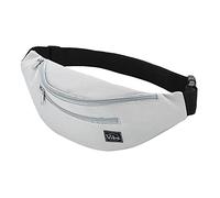 Vibe Festival Gear - Sac Banane Mignon pour Homme et Femme pour Festival, Rave, randonnée, Course à Pied, Cyclisme avec Nombreux imprimés, Couleurs et Effet holographique, Gris, Fits Most (Gris)