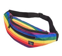 Vibe Festival Gear Sac Banane pour Homme et Femme -Plusieurs Couleurs- Sacoche Homme bandouliere Noir holographique Argent, Or pour Festivals, randonnée, Course à Pied, Cyclism (Arc-en-Ciel)