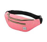 Vibe Festival Gear Sac Banane pour Homme et Femme -Plusieurs Couleurs- Sacoche Homme bandouliere Noir holographique Argent, Or pour Festivals, randonnée, Course à Pied, Cyclisme. (Rose)