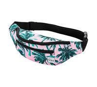 Vibe Festival Gear Sac Banane pour Homme et Femme -Plusieurs Couleurs- Sacoche Homme bandouliere Noir holographique Argent, Or pour Festivals, randonnée, Course à Pied, Cyclisme.(Feuilles de Palmier)