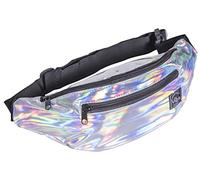 Vibe Festival Gear Sac Banane pour Homme et Femme -Plusieurs Couleurs- Sacoche Homme bandouliere Noir holographique Argent, Or pour Festivals, randonnée, Course à Pied, Cyclism (Argenté)